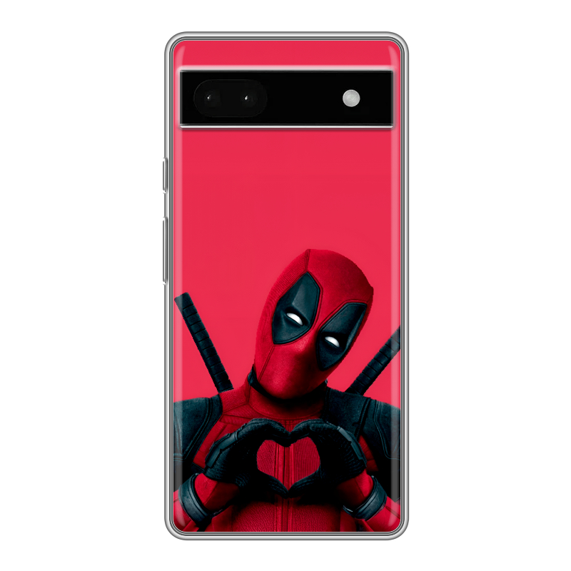Силиконовый противоударный чехол на Google Pixel 6a с принтом Дедпул Deadpool Силиконовый противоударный чехол на Google Pixel 6a с принтом Дедпул Deadpool