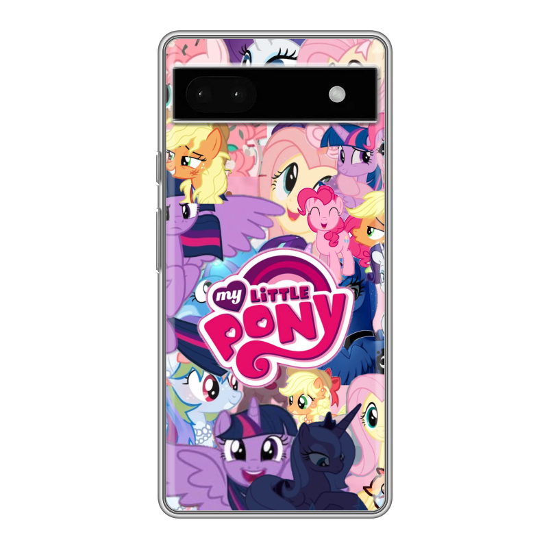 Силиконовый противоударный чехол на Google Pixel 6a с принтом My little pony Дружба чудо Силиконовый противоударный чехол на Google Pixel 6a с принтом My little pony Дружба чудо