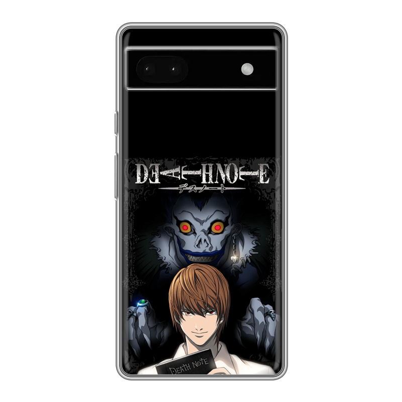 Силиконовый чехол на Google Pixel 6a с принтом Death note Тетрадь смерти Силиконовый чехол на Google Pixel 6a с принтом Death note Тетрадь смерти