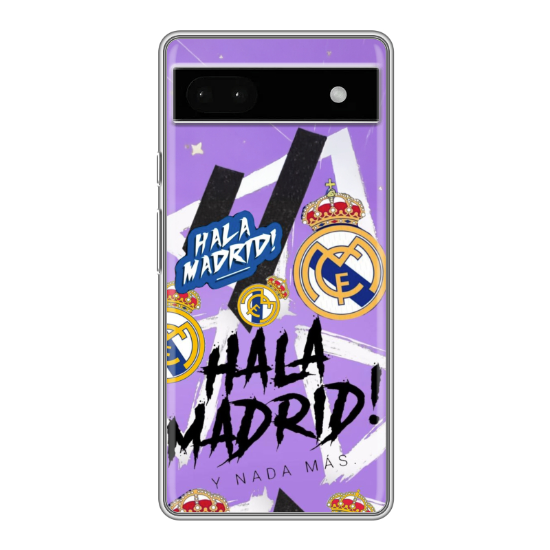 Силиконовый противоударный чехол на Google Pixel 6a с принтом Real Madrid Реал Мадрид Силиконовый противоударный чехол на Google Pixel 6a с принтом Real Madrid Реал Мадрид