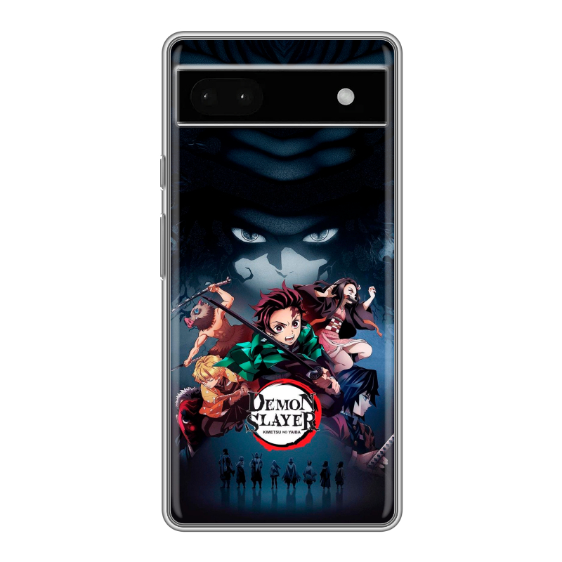 Силиконовый чехол на Google Pixel 6a с принтом Demon Slayer Клинок рассекающий демонов Силиконовый чехол на Google Pixel 6a с принтом Demon Slayer Клинок рассекающий демонов