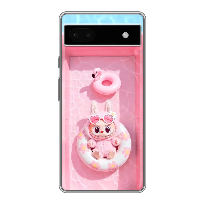 Силиконовый противоударный чехол на Google Pixel 6a с принтом Labubu Лабубу Силиконовый противоударный чехол на Google Pixel 6a с принтом Labubu Лабубу