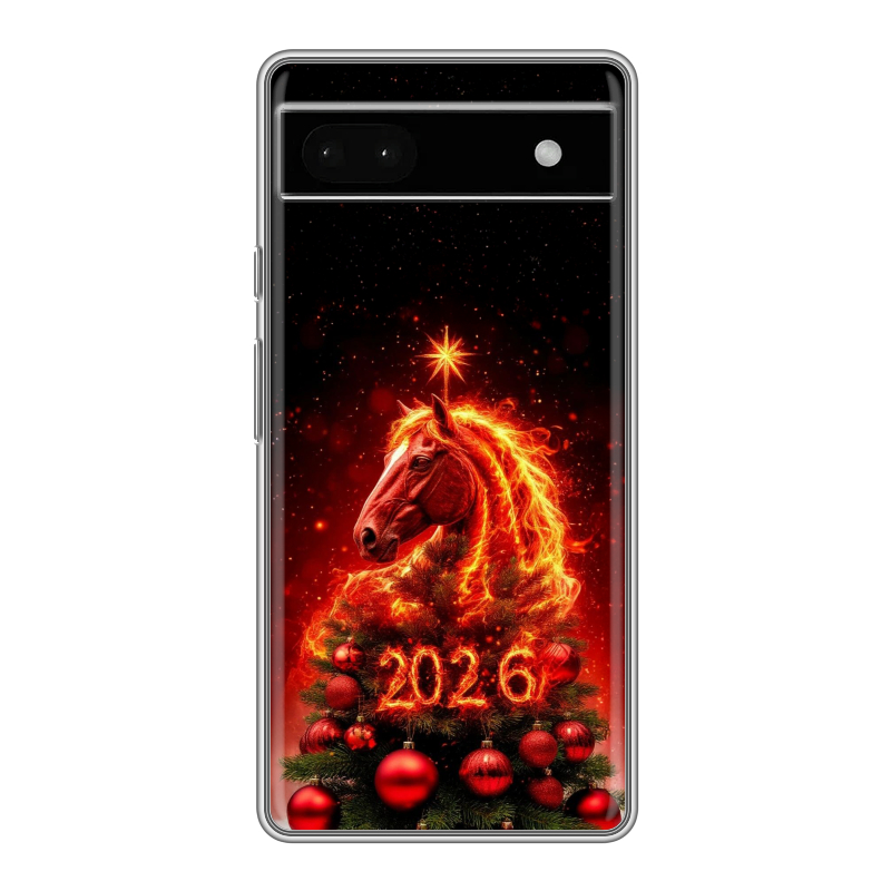 Силиконовый чехол на Google Pixel 6a с принтом Новый год Силиконовый чехол на Google Pixel 6a с принтом Новый год