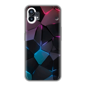 Силиконовый чехол на Nothing Phone (1) с принтом Геометрия неона Силиконовый чехол на Nothing Phone (1) с принтом Геометрия неона