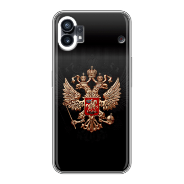 Силиконовый чехол на Nothing Phone (1) с принтом Герб России Силиконовый чехол на Nothing Phone (1) с принтом Герб России