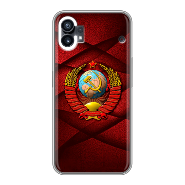 Силиконовый чехол на Nothing Phone (1) с принтом Герб СССР Силиконовый чехол на Nothing Phone (1) с принтом Герб СССР