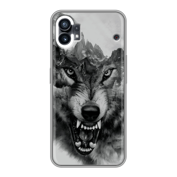 Силиконовый чехол на Nothing Phone (1) с принтом Волк Силиконовый чехол на Nothing Phone (1) с принтом Волк