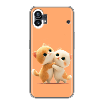 Силиконовый чехол на Nothing Phone (1) с принтом Милые котики Силиконовый чехол на Nothing Phone (1) с принтом Милые котики