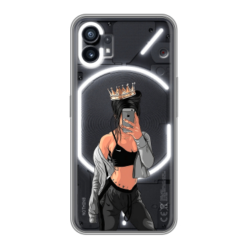 Силиконовый чехол на Nothing Phone (1) с принтом Женские принты Силиконовый чехол на Nothing Phone (1) с принтом Женские принты