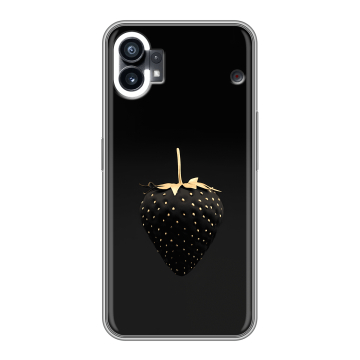 Силиконовый чехол на Nothing Phone (1) с принтом Черная клубника Силиконовый чехол на Nothing Phone (1) с принтом Черная клубника
