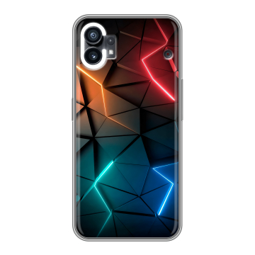 Силиконовый чехол на Nothing Phone (1) с принтом Абстракция неон Силиконовый чехол на Nothing Phone (1) с принтом Абстракция неон