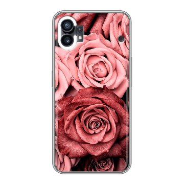Силиконовый чехол на Nothing Phone (1) с принтом Цветы розы Силиконовый чехол на Nothing Phone (1) с принтом Цветы розы