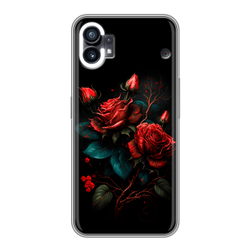 Силиконовый чехол на Nothing Phone (1) с принтом Розы красные
