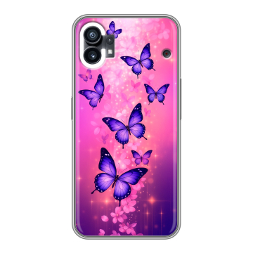 Силиконовый чехол на Nothing Phone (1) с принтом Бабочки Силиконовый чехол на Nothing Phone (1) с принтом Бабочки