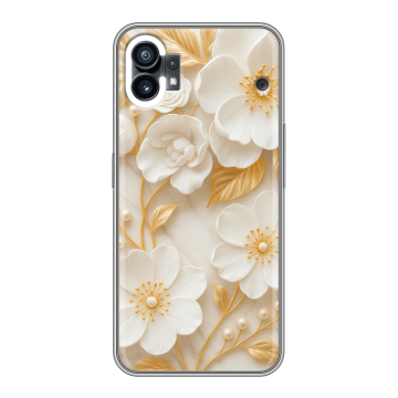 Силиконовый чехол на Nothing Phone (1) с принтом Цветы Силиконовый чехол на Nothing Phone (1) с принтом Цветы