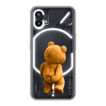 Силиконовый чехол на Nothing Phone (1) с принтом Медведь Силиконовый чехол на Nothing Phone (1) с принтом Медведь