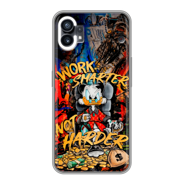 Силиконовый чехол на Nothing Phone (1) с принтом Дональд Дак Деньги