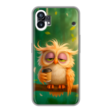 Силиконовый чехол на Nothing Phone (1) с принтом сова