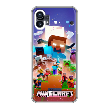 Силиконовый чехол на Nothing Phone (1) с принтом Майнкрафт Minecraft Силиконовый чехол на Nothing Phone (1) с принтом Майнкрафт Minecraft