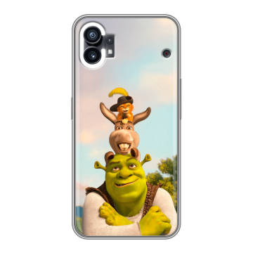 Силиконовый чехол на Nothing Phone (1) с принтом Шрек Shrek