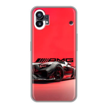 Силиконовый чехол на Nothing Phone (1) с принтом Мерседес Mercedes AMG