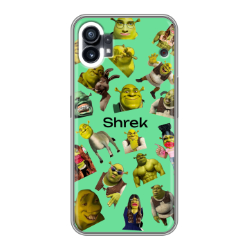 Силиконовый чехол на Nothing Phone (1) с принтом Шрек Shrek
