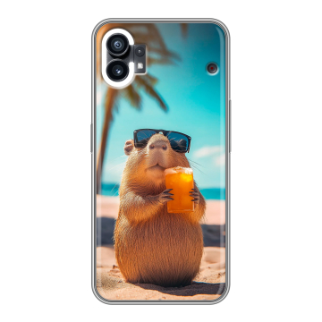Силиконовый чехол на Nothing Phone (1) с принтом Капибара Силиконовый чехол на Nothing Phone (1) с принтом Капибара
