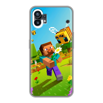 Силиконовый чехол на Nothing Phone (1) с принтом Майнкрафт Minecraft Силиконовый чехол на Nothing Phone (1) с принтом Майнкрафт Minecraft