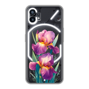 Силиконовый чехол на Nothing Phone (1) с принтом Цветы орхидеи