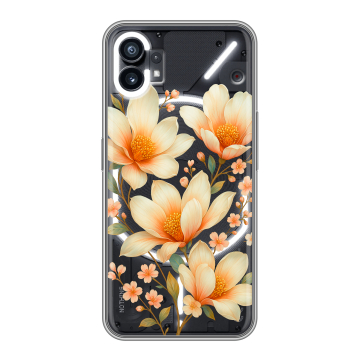 Силиконовый чехол на Nothing Phone (1) с принтом Цветы