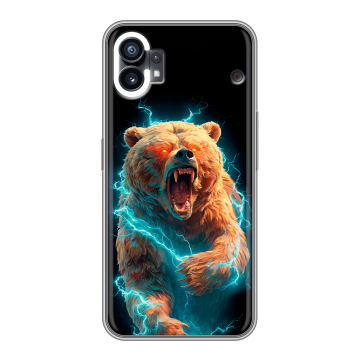 Силиконовый чехол на Nothing Phone (1) с принтом Медведь