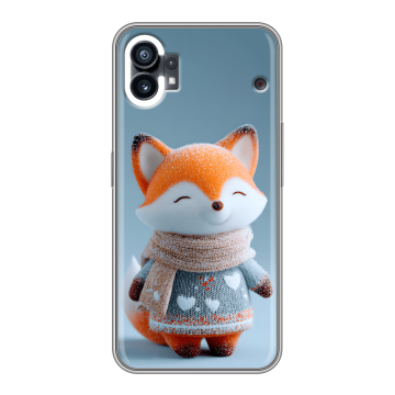 Силиконовый чехол на Nothing Phone (1) с принтом Лиса