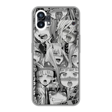 Силиконовый чехол на Nothing Phone (1) с принтом Ahegao Ахегао Аниме