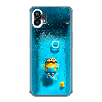 Силиконовый чехол на Nothing Phone (1) с принтом Миньоны Силиконовый чехол на Nothing Phone (1) с принтом Миньоны