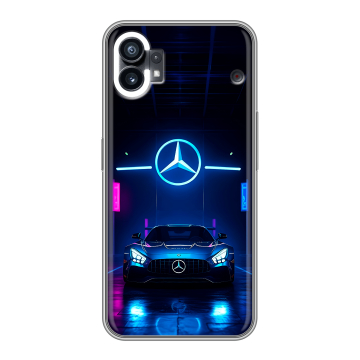 Силиконовый чехол на Nothing Phone (1) с принтом Mercedes Мерседес Силиконовый чехол на Nothing Phone (1) с принтом Mercedes Мерседес