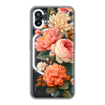 Силиконовый чехол на Nothing Phone (1) с принтом цветы