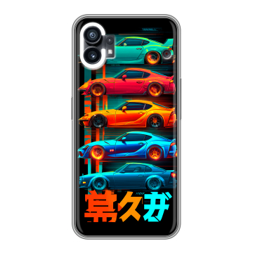 Силиконовый чехол на Nothing Phone (1) с принтом машины тачки