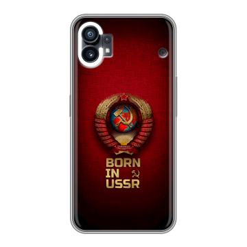 Силиконовый чехол на Nothing Phone (1) с принтом Флаг Герб СССР