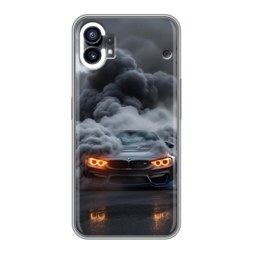 Силиконовый чехол на Nothing Phone (1) с принтом BMW БМВ Силиконовый чехол на Nothing Phone (1) с принтом BMW БМВ