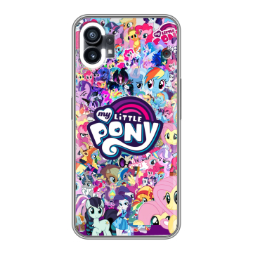 Силиконовый чехол на Nothing Phone (1) с принтом My little pony Дружба чудо Силиконовый чехол на Nothing Phone (1) с принтом My little pony Дружба чудо