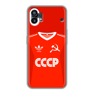 Силиконовый чехол на Nothing Phone (1) с принтом Флаг Герб СССР