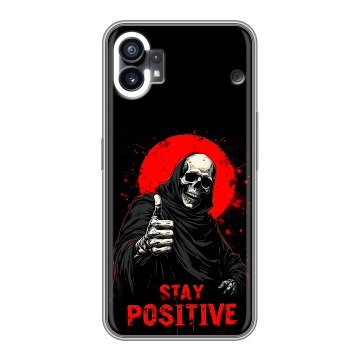 Силиконовый чехол на Nothing Phone (1) с принтом смешной скелет
