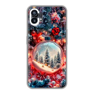 Силиконовый чехол на Nothing Phone (1) с принтом Новый год