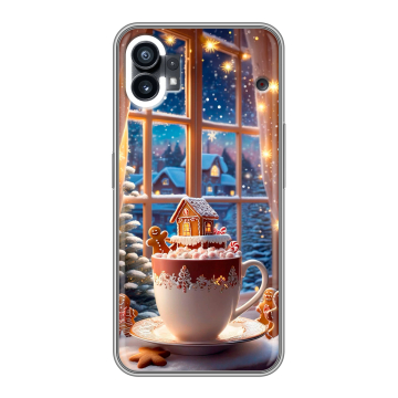 Силиконовый чехол на Nothing Phone (1) с принтом Новый год