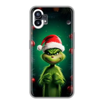 Силиконовый чехол на Nothing Phone (1) с принтом Гринч Новый год Рождество