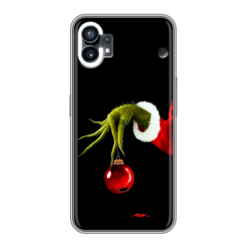 Силиконовый чехол на Nothing Phone (1) с принтом Новый год Гринч