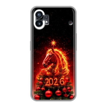 Силиконовый чехол на Nothing Phone (1) с принтом Новый год