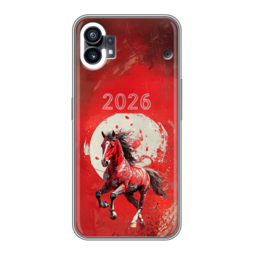 Силиконовый чехол на Nothing Phone (1) с принтом Новый год