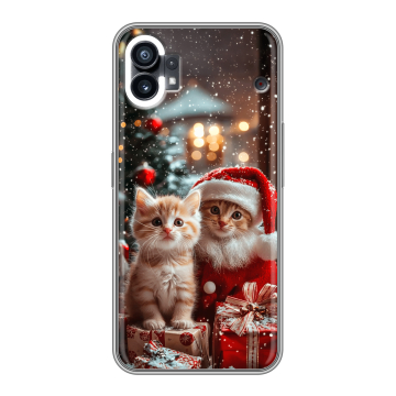 Силиконовый чехол на Nothing Phone (1) с принтом Новый год