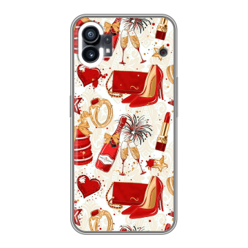 Силиконовый чехол на Nothing Phone (1) с принтом Новый год